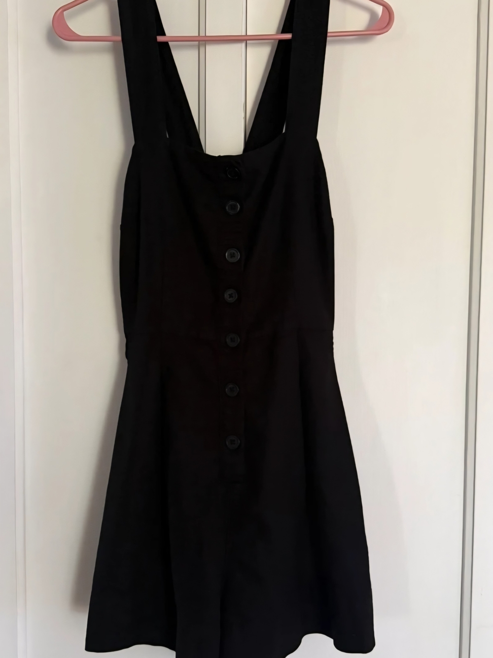 Black Button-Front Romper